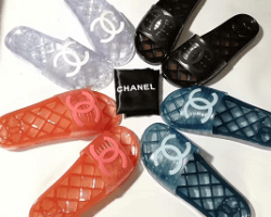 Chanel Rubber Slides