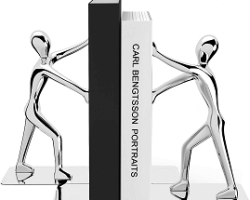 Zinc Man Bookends