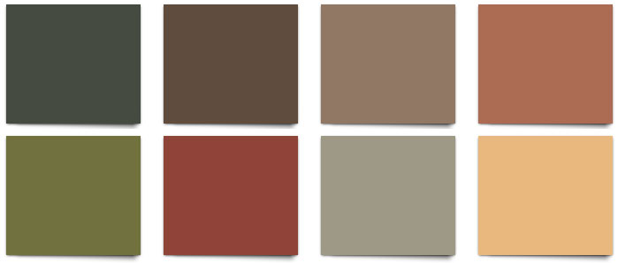 Interior & Exterior Colors Chart